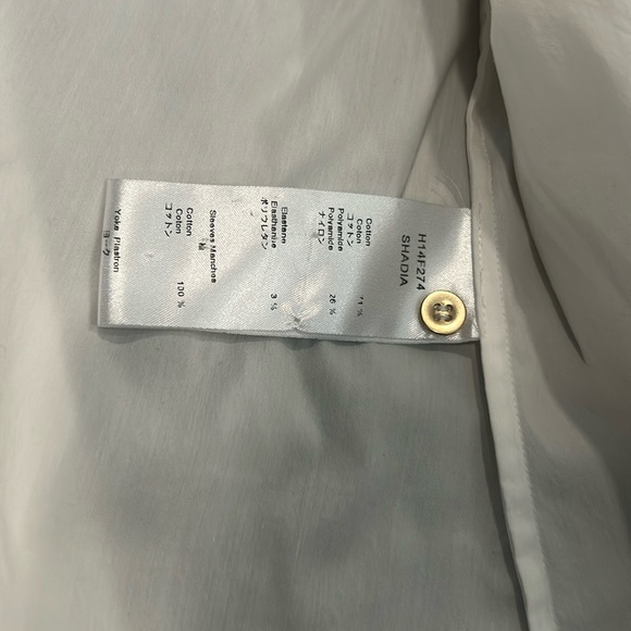 Anne Fontaine Shadia White LS Button Down Blouse Size 46 - Picture 9 of 11
